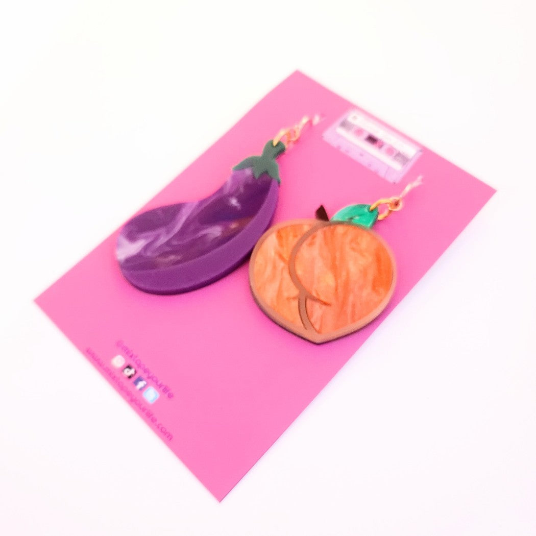 Eggplant and Peach - Eggplant - Pin