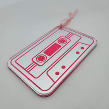 Neon Pink Cassette Tape Ornament