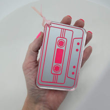 Neon Pink Cassette Tape Ornament