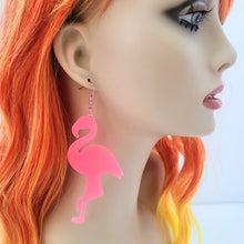 Pink Flamingos Dangle Earrings