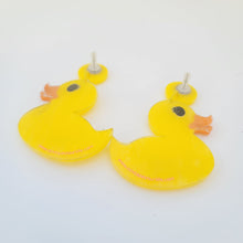 Yellow Duckie Dangle Earrings