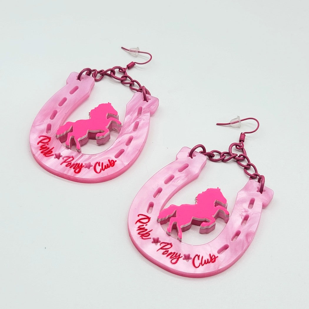 thumbnail image 2 of Cute Horse Pony Dangle Clip-On Earrings - Tibetan Silver - New UK 2 of 6