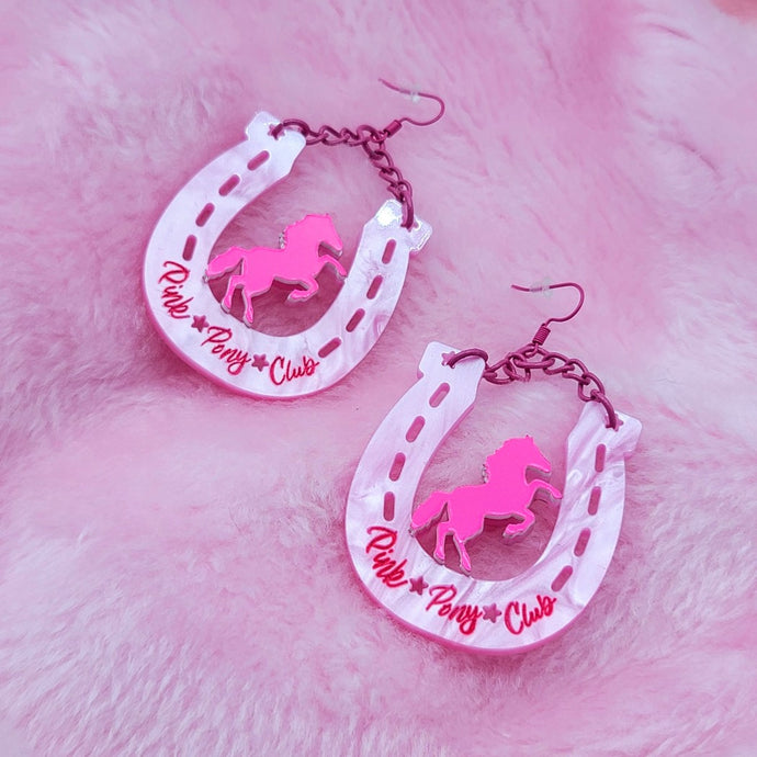 Pink Pony Club Dangle Earrings