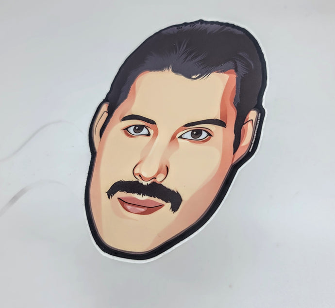 Freddie Mercury Illustrated Vinyl Sticker