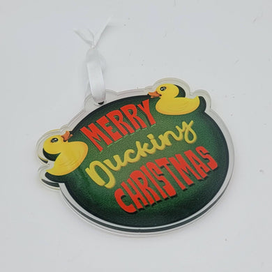 Merry Ducking Christmas Ornament