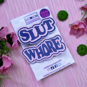 Slut/Whore Hair Clips