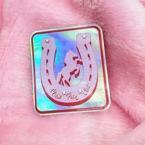 Pink Pony Club Holographic Vinyl Sticker