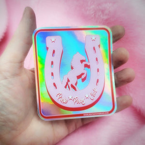 Pink Pony Club Holographic Vinyl Sticker