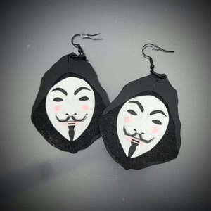 V for Vendetta (Guy Fawkes) Dangle Earrings