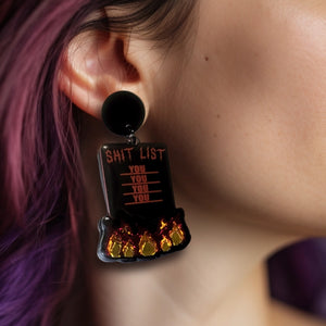 Shitlist Dangle Earrings