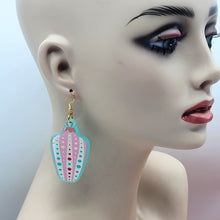 Mid Century Modern Ornament Mini Dangle Earrings