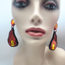 Light My Fire Flame Emoji Dangle Earrings