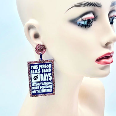 Arguing With People On The Internet Dangle Earrings