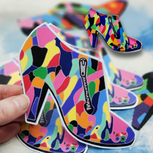 Around the World In A Bootie Lapel Pin + Sticker