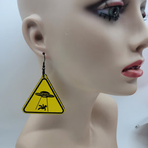 Alien Abduction Dangle Earrings