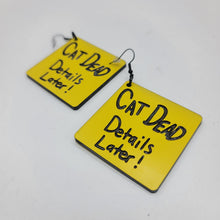 Reanimator Cat Dead Details Later Dangle Earrings