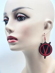 V for Vendetta (Guy Fawkes) Dangle Earrings