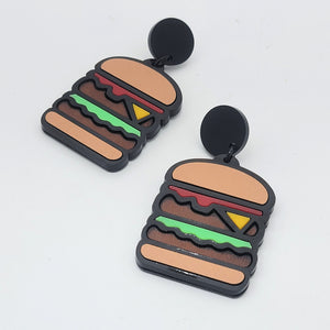 Cheeseburger In Paradise Dangle Earrings