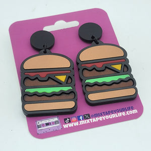 Cheeseburger In Paradise Dangle Earrings
