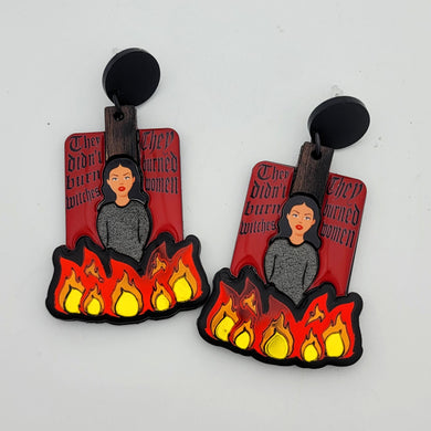 They Didn't Burn Witches Dangle Earrings