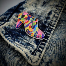 Around the World In A Bootie Lapel Pin + Sticker