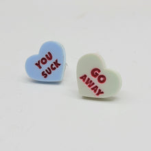 Anti Conversation Hearts Anti Valentine's Day Stud Earrings