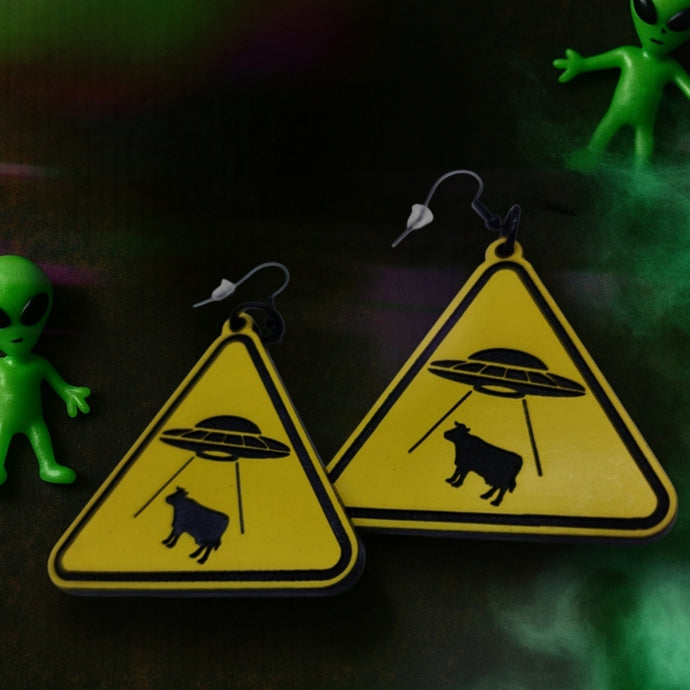 Alien Abduction Dangle Earrings