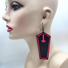 Electric Funeral Coffin Dangle Earrings