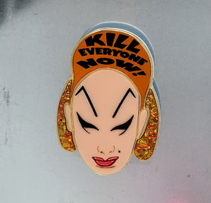 Kill Everyone Now! Divine Pink Flamingos Acrylic Marquetry Art