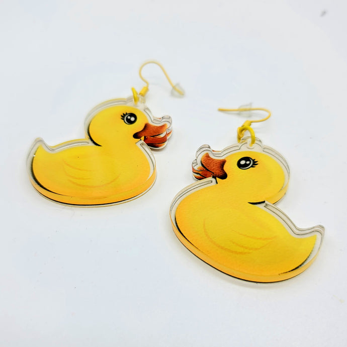 Rubber Duckie Mini Dangle Earrings
