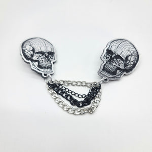Kiss The Skull Collar Pins