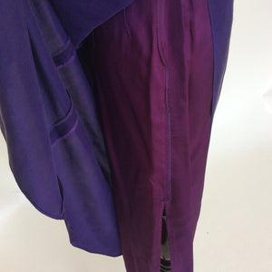 100% silk sarong style purple vintage skirt, size 6
