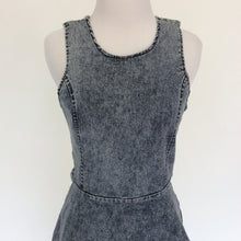 Vintage 90's acid wash denim style skater dress! XS! Very Saved By The Bell!