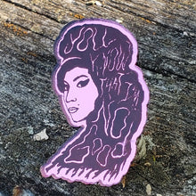 Amy Winehouse Mirror Acrylic Handmade Brooch