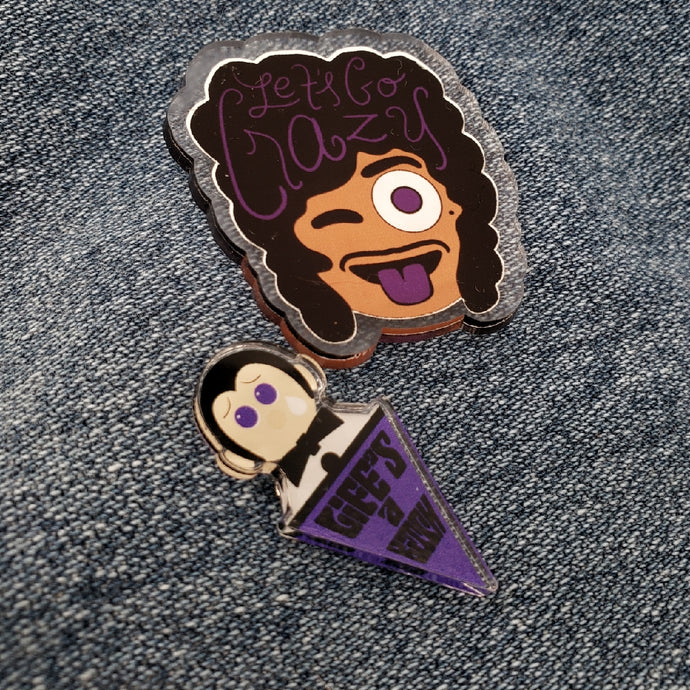 The Kid and Puppet Acrylic Pin Duo