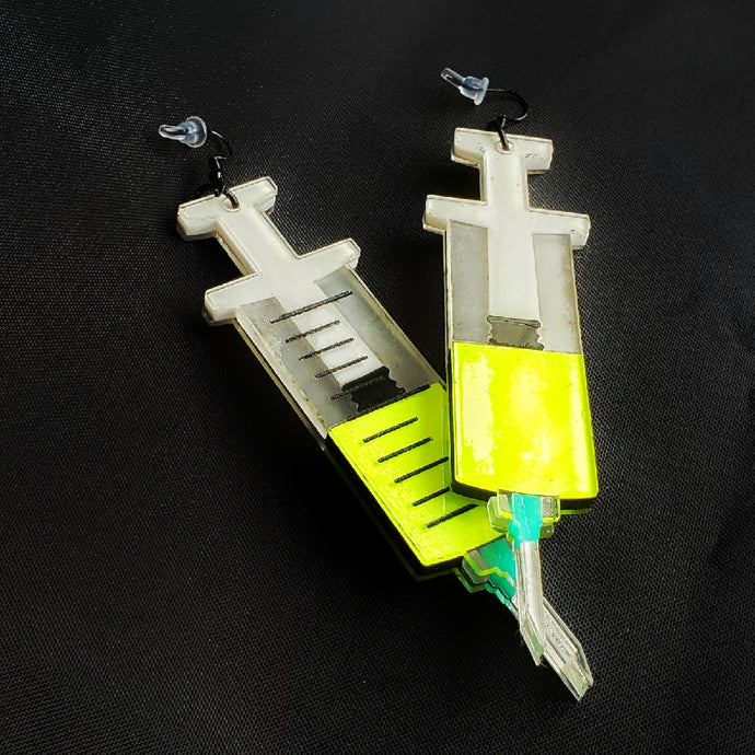 Reanimator Syringe Dangle Earrings