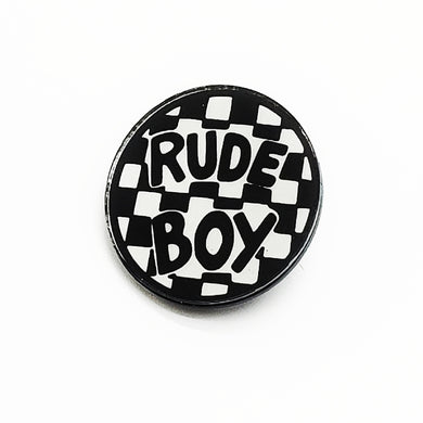 Rude Boy Mirror Acrylic Lapel Pin