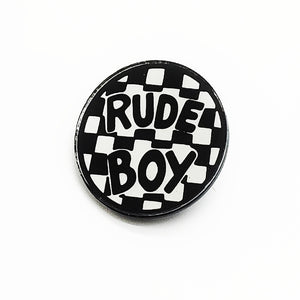 Rude Boy Mirror Acrylic Lapel Pin