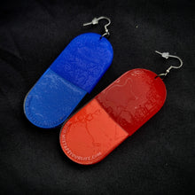 Blue Pill Red Pill Dangle Earrings