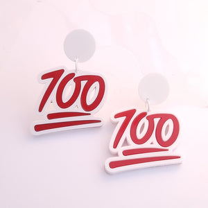100 Emoji Dangle Earrings