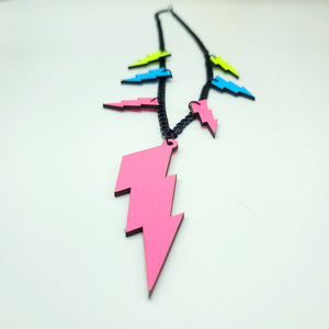 Lightning Flash Neon Bolts Necklace