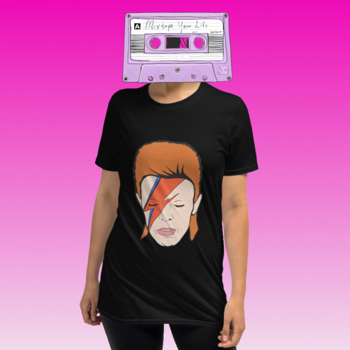 Bowie Glam Rock Black Teeshirt