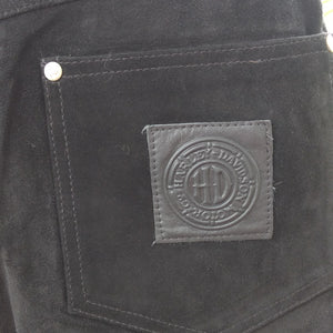 Authentic Harley Davidson black suede short shorts, Size 6