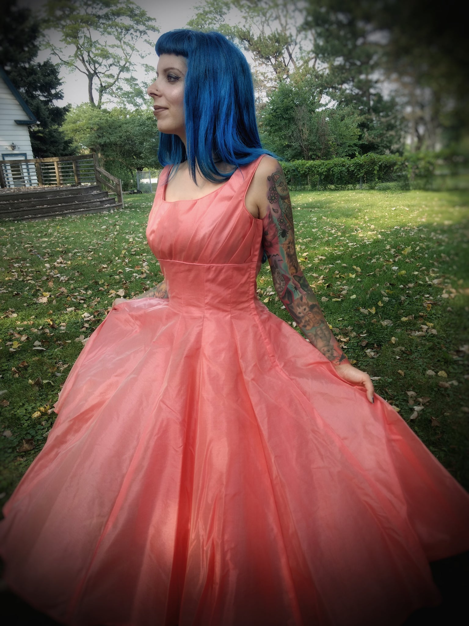 Vintage 1950's Georgia peach cocktail dress. Size 4-6. OOAK! – Mixtape Your Life, LLC